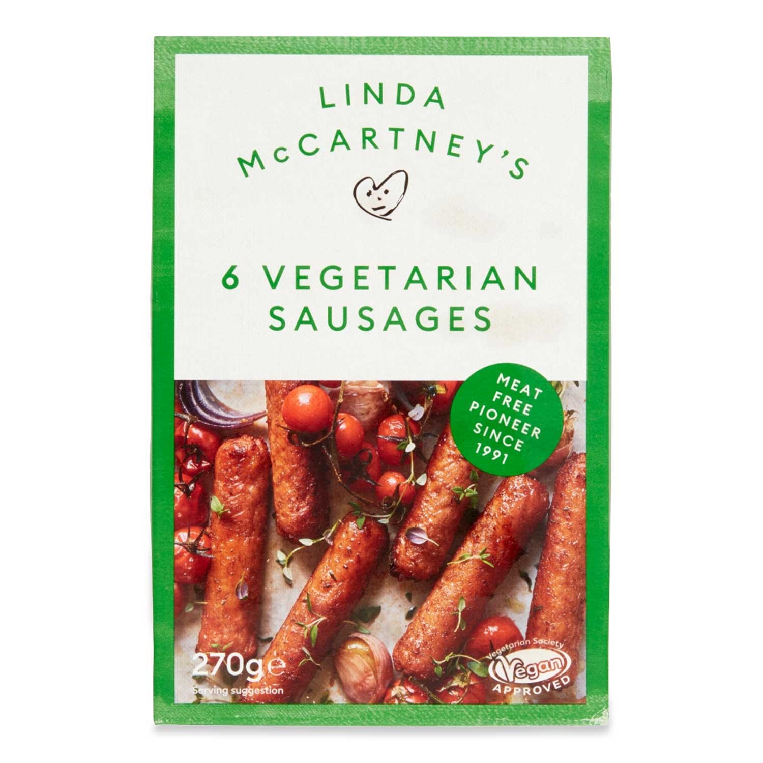 6 Vegetarian Sausages 270g Linda Mccartney's